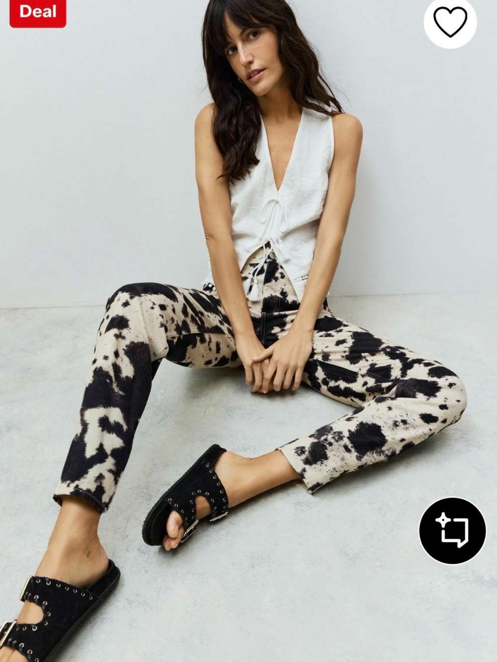 Next cow print jeans
